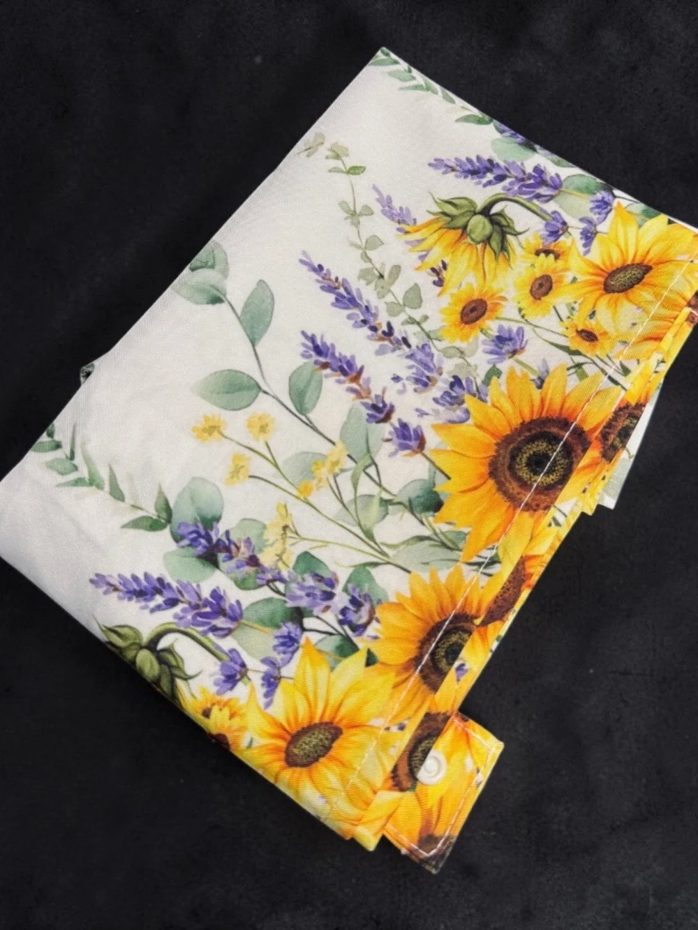 NWOT Sunflower Lavender Eucalyptus Farmhouse Window Valance 42x12